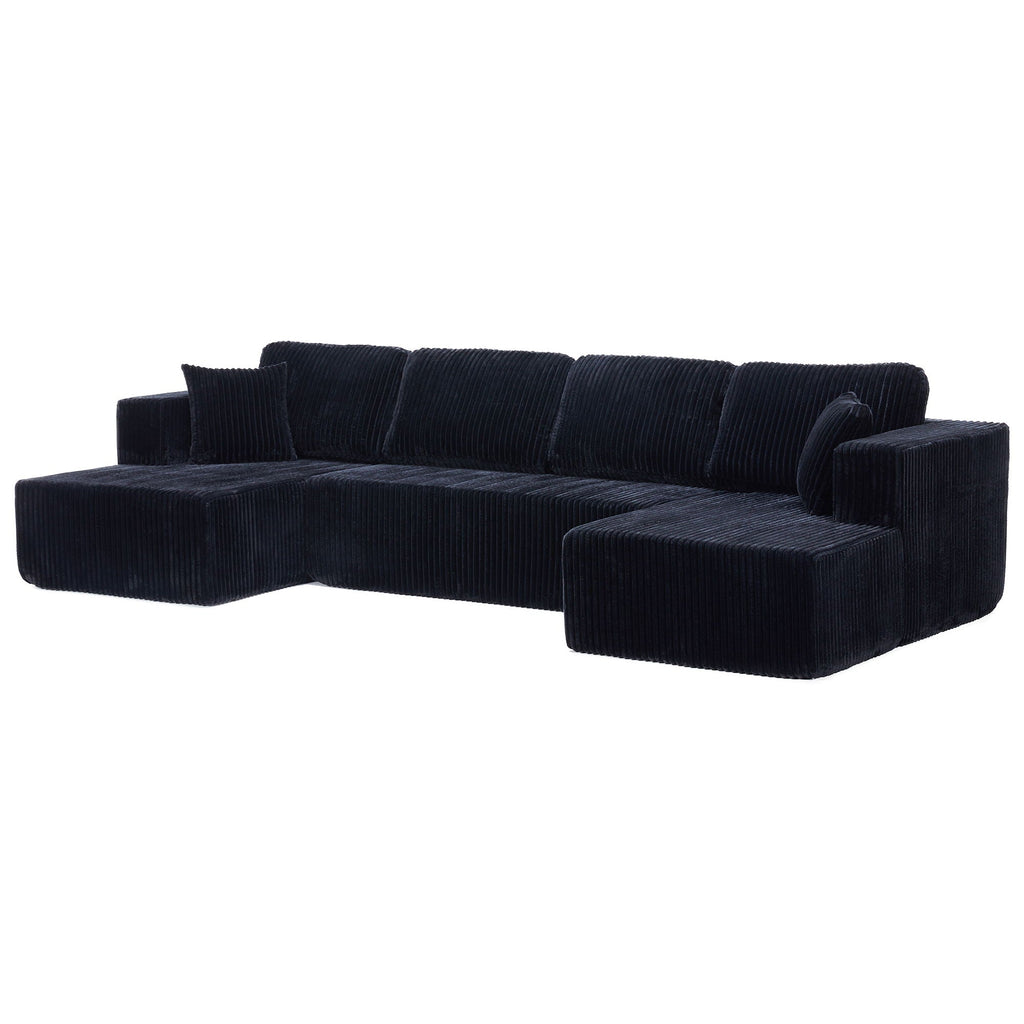 U-Shape Modular Sectional Sofa with Modular Design - Corduroy