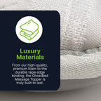 Massage Topper with Gel Infused Memory Foam and Air Cell Technology - Gray