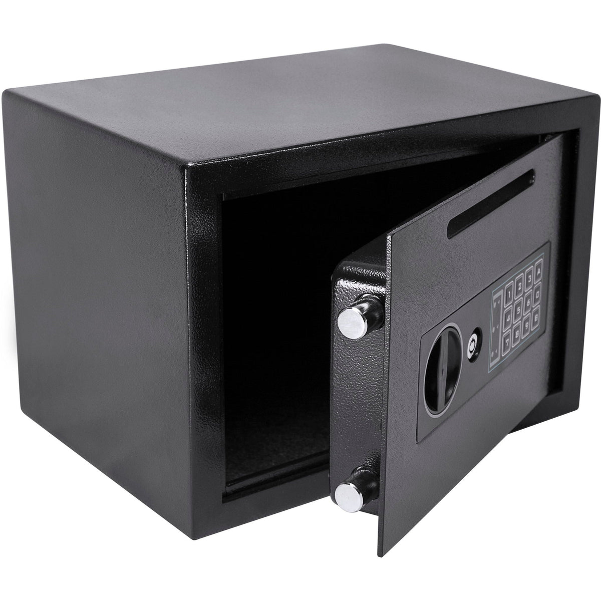 Compact Keypad Depository Safe with Dual PIN Access - Black