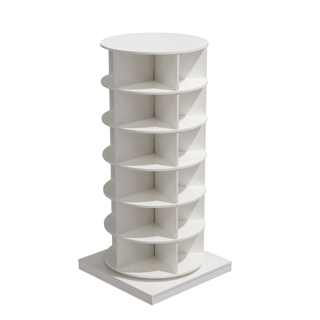 360 Rotating Shoe Cabinet 6 Layers with Space-Saving Rotating Design - Multiple Colors