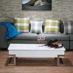 High Gloss Coffee Table with Lift Top and Hidden Storage - Black or White