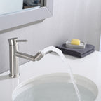 Pearl Silver Bathroom Faucet with 2 Modes and 360° Rotating Aerator