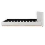 Elegant Upholstered Bed with Solid Wood Frame - King