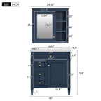 Bathroom Vanity with Medicine Cabinet and Storage - Multiple Colors