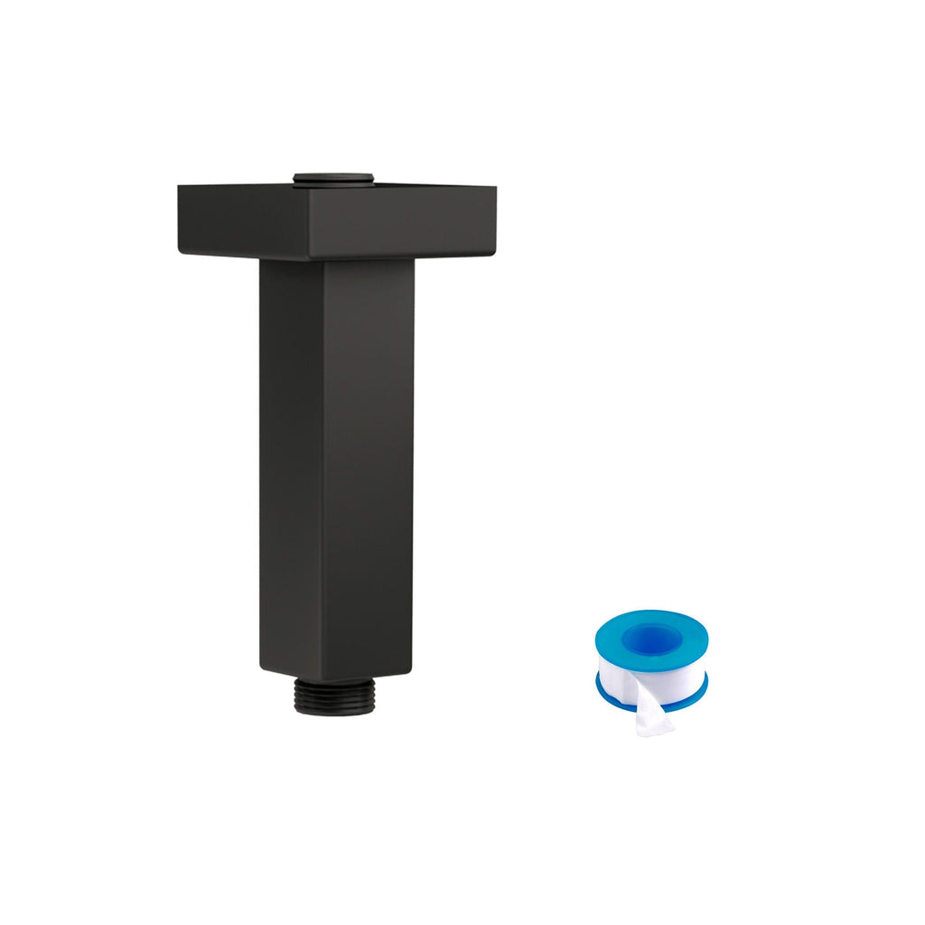 Ceiling Mounted Shower Arm with Flange Stainless Steel - Black or Gray