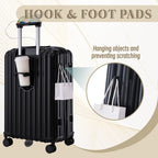 Spinner Wheel Luggage Set with USB Port and Holders - Pink, Black, Green