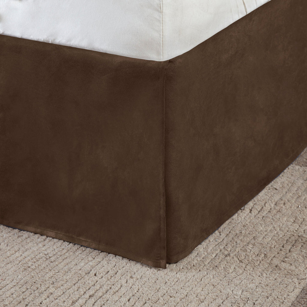 Faux Suede Comforter Set with Decorative Pillows - Brown