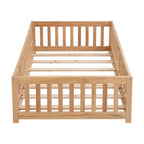 Solid Floor Bed with Door and Safety Fence - Full or Twin Size