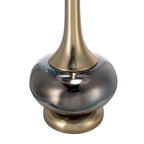D15x29 Table Lamp with Glass Drum Shade – Aluminum Base