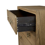 5 Drawer Chest Ample Storage with Cedar & Felt-Lined Drawers - Black or Light Brown