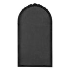 Hand Carved Rose Antique Arched Mirror Frame with Intricate Carvings - Black or Light Brown