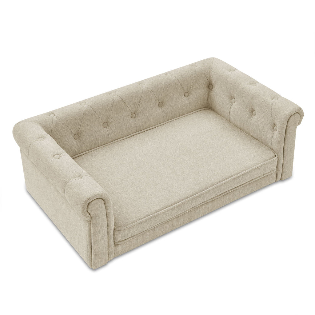 Modern Elegant Rectangle Pet Bed with Elevated Design - Multiple Colors