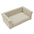 Modern Elegant Rectangle Pet Bed with Elevated Design - Multiple Colors