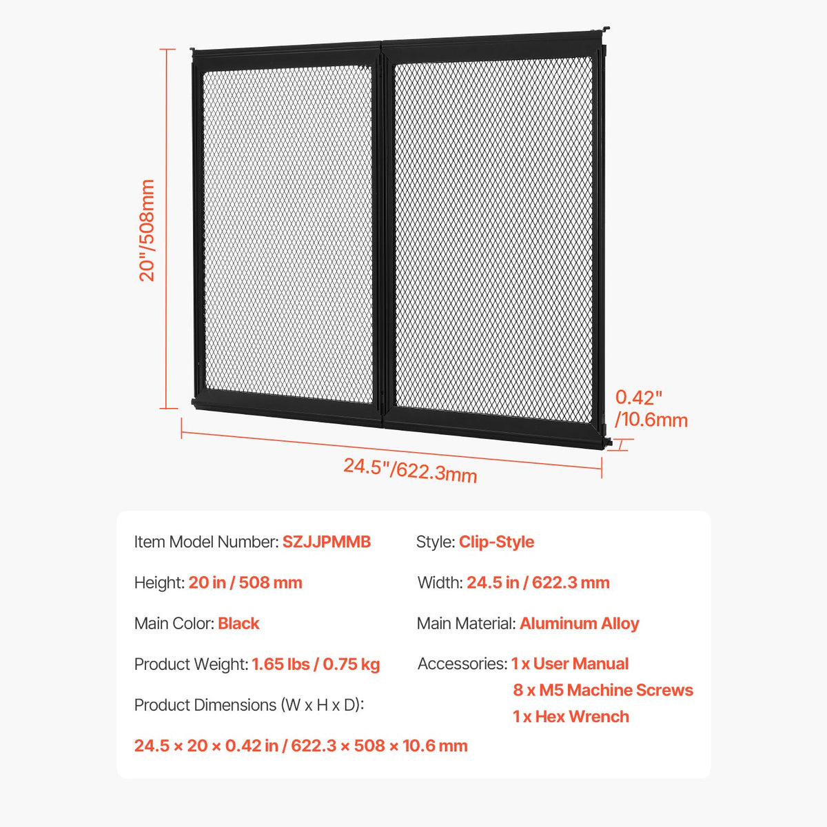 RV Screen Door Protector with Reinforced Frame - Aluminum Alloy