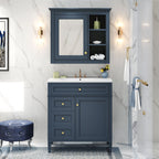 Bathroom Vanity with Medicine Cabinet and Storage - Multiple Colors