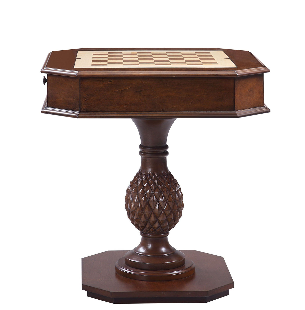 Cherry Wood Reversible Game Table with Storage Drawers - Bishop