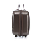 ABS Spinner Wheel Luggage Set with Cosmetic Case - Brown