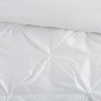 7 Piece Tufted Comforter Set with Hypoallergenic Filling - White