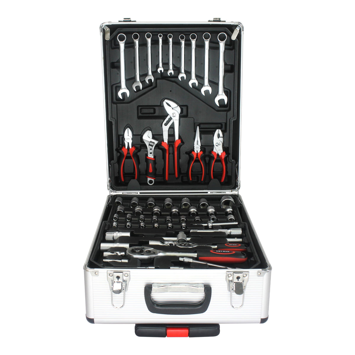 899 Piece Home Repair Tool Set with Rolling Toolbox - Pearl Silver or Black