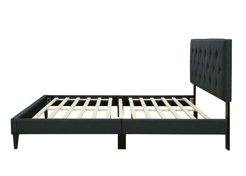Channel Bed with USB Charging Port - Black