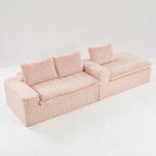 Convertible Modular Sectional Sofa with Twin Seat and Chaise - Multiple Colors