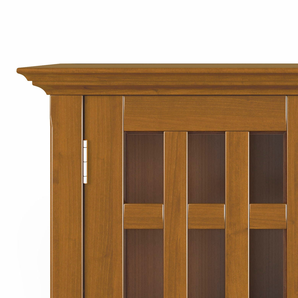 Storage Media Cabinet with Adjustable Shelves - Dark Brown, Light Brown, Dark Gray