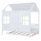 White House Bed with Trundle - Solid Pine, Full or Twin