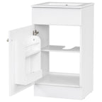 Bathroom Vanity with Sink and Adjustable Shelf - Multiple Colors