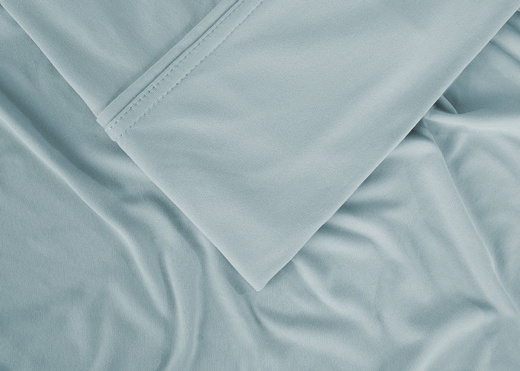 Split King Sheet Set with Powerband – Misty Blue