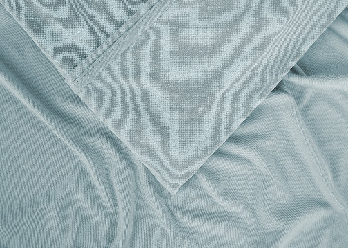 Split King Sheet Set with Powerband – Misty Blue