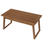Walnut Brown Executive Desk with Drawer - Mid-Century Modern Wood