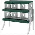 Galvanized Steel Outdoor Egg Laying Boxes with Sloped Floor - Silver