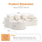 Combined Sofa with 4 Pillows