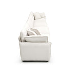 Deep Seat Sofa Set with Plush Corduroy Cushions – Beige