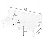 Versatile Sofa Bed with Solid Wood Frame - Pink, Beige, or Black