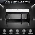 Freestanding Bathroom Vanity With Resin Sink And Storage Cabinet