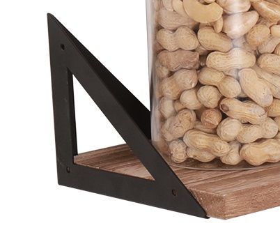 Floating Shelves Set of 3 - Wall Mounted Natural Wood