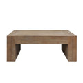 Minimalist Rectangular Center Table for Living Room with Wood Construction - Light Brown or Black