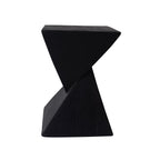TESS Modern Side Table with Hourglass Design - Black or Natural