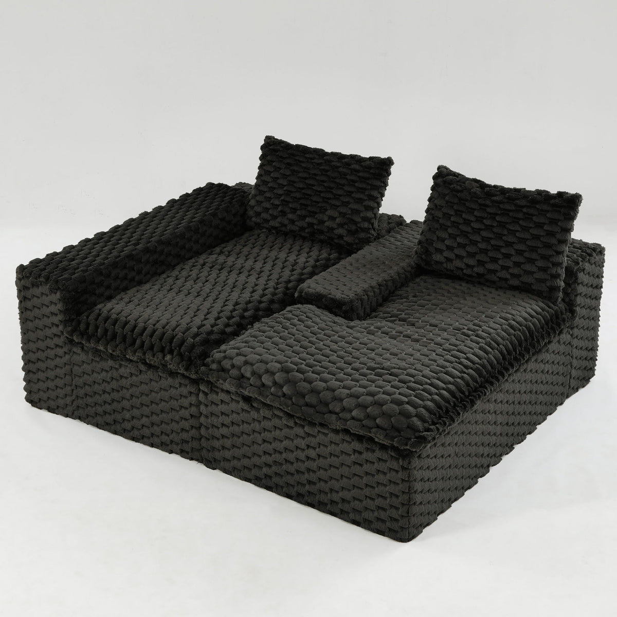 Convertible Modular Sectional Sofa with Twin Seat and Chaise - Multiple Colors