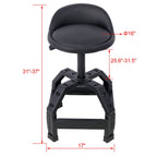 Pneumatic 360 Degree Swivel Mechanics Stool with Adjustable Height - Red or Black