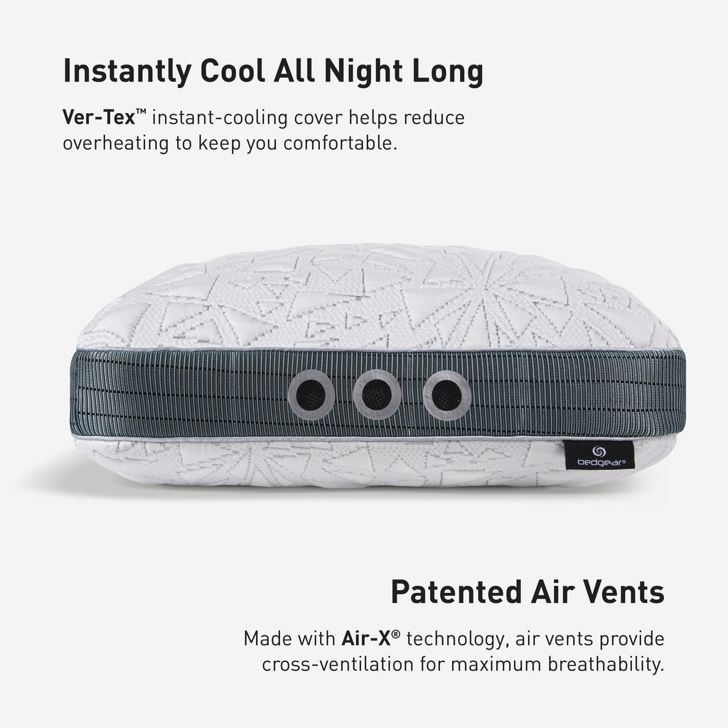 Storm Performance Cooling Pillow with Dual-Sided Comfort - White