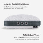 Storm Performance Cooling Pillow with Dual-Sided Comfort - White