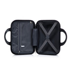 ABS Spinner Wheel Luggage Set with Cosmetic Case - Black