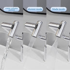 Bathroom Sink Faucet with Spray Function and Temperature Display - Black or Pearl Silver