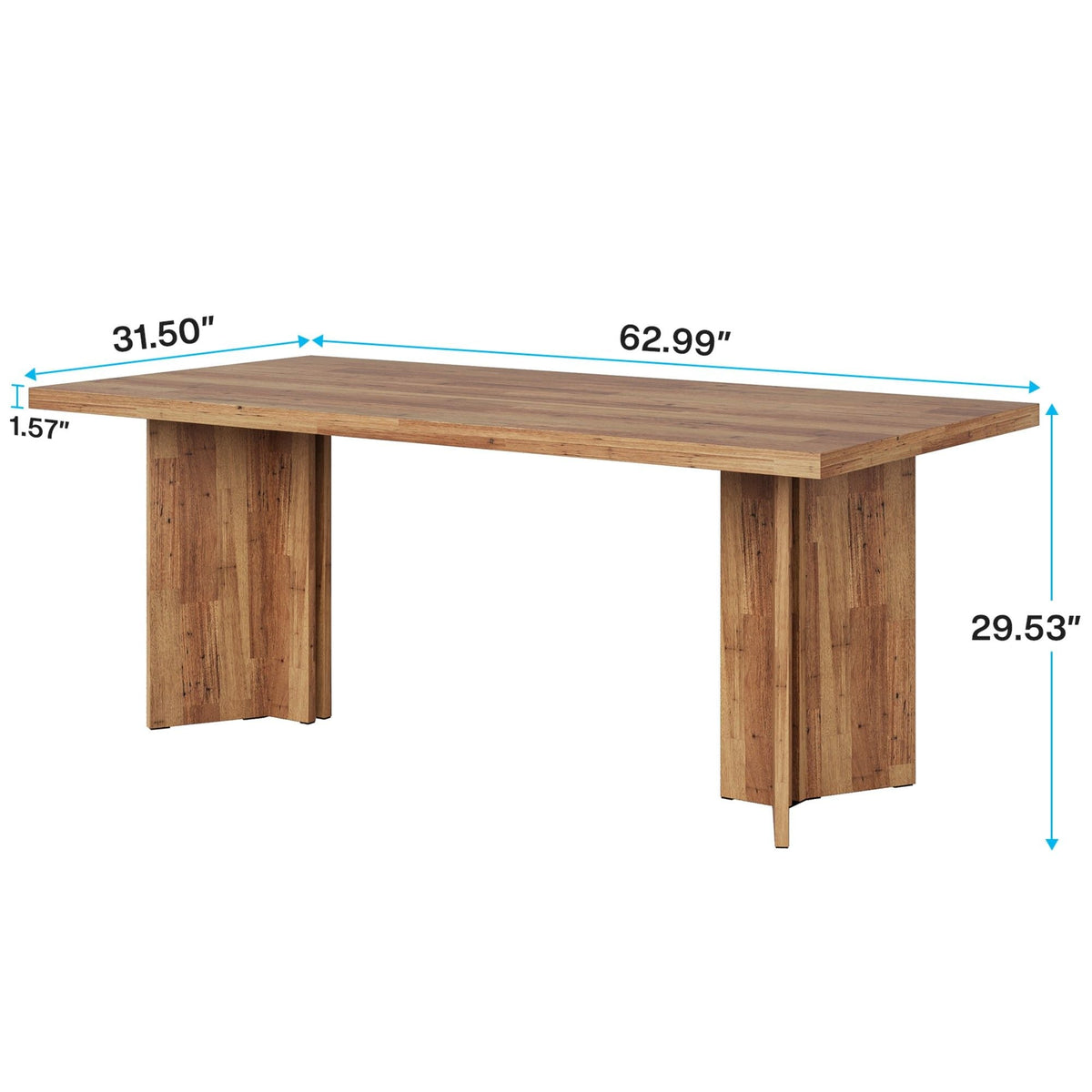 Vintage Executive Desk with Thickened Tabletop – Light Brown or Dark Brown