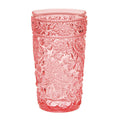 Paisley Style Acrylic Hi Ball Glasses with Shatterproof Design - White or Pink