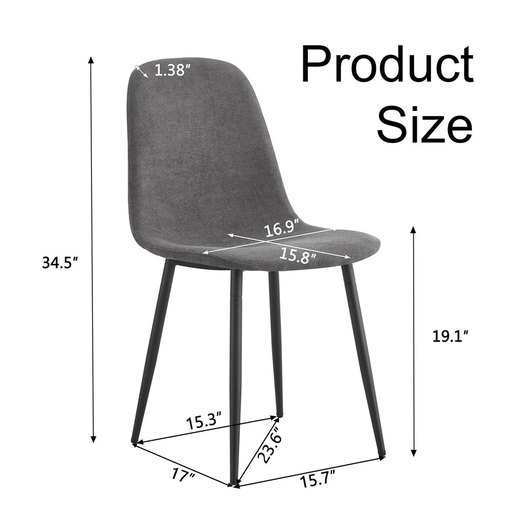 Modern Medieval Style Cushioned Side Chairs Set