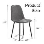 Modern Medieval Style Cushioned Side Chairs Set