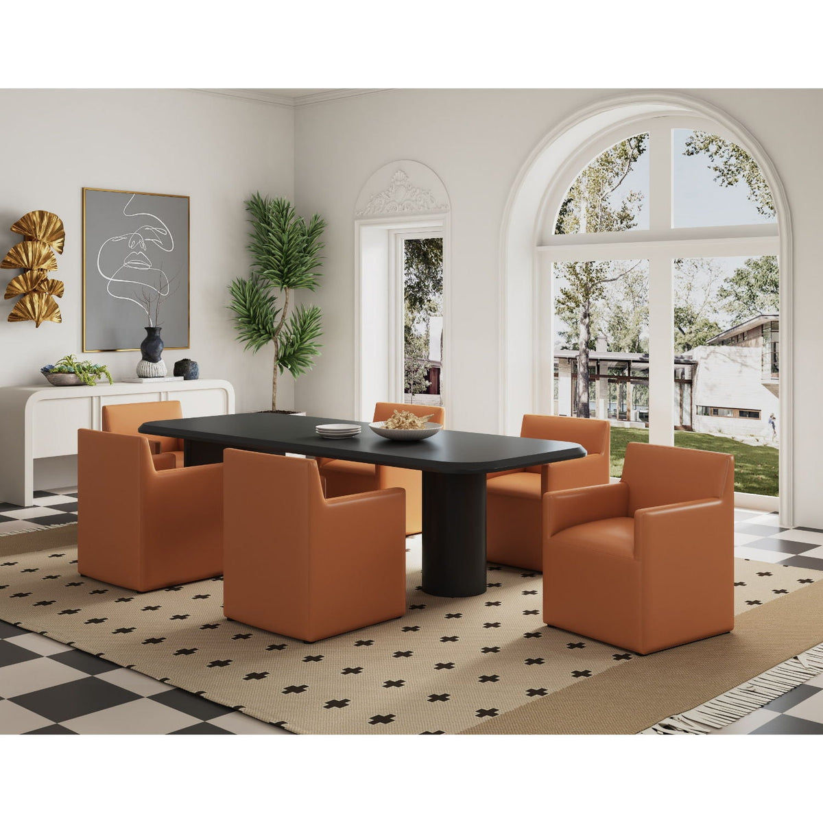 Square Armchair with Upholstered Seat - Available in Multiple Colors